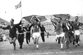 jogadores dando volta olimpica