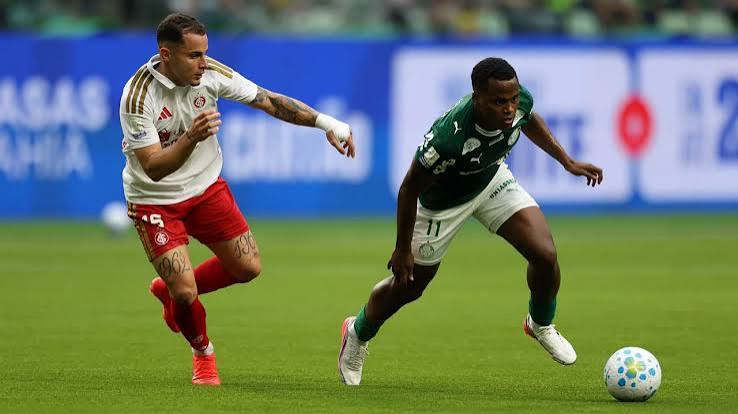 Lance do jogo Palmeiras x Internacional pela 22ª rodada do Brasileirão 2026 no Nubank Parque